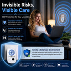 EMF Protection – Whole House Plug-in Device for Home & Office, Covers Up to 3,000 Sq Ft,Compact Outlet Design,Travel Ready (Medium)