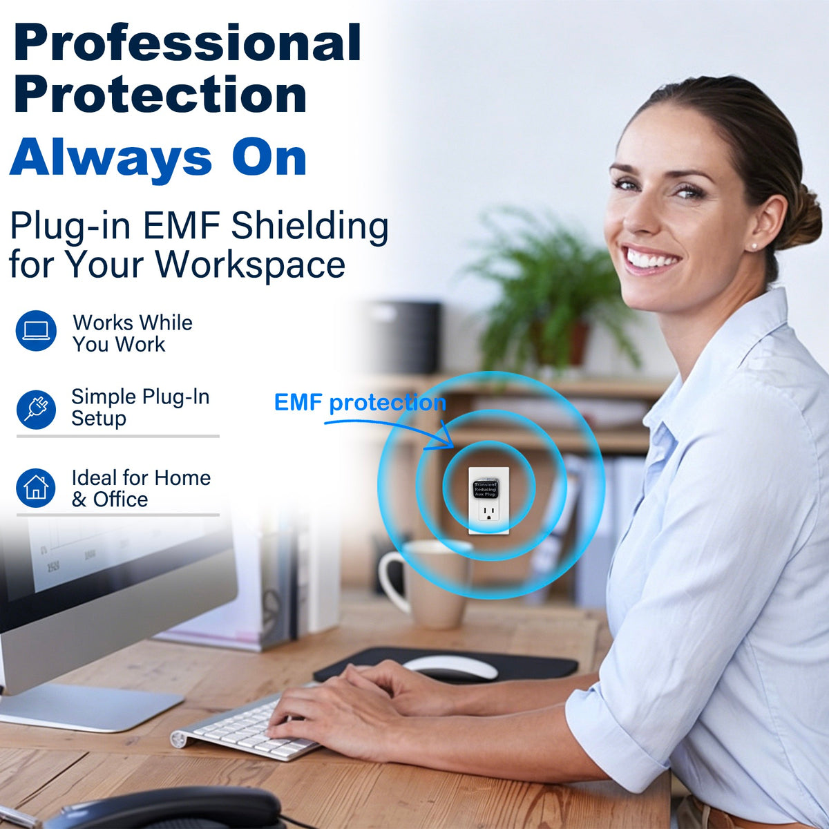 EMP & EMF Shield for Home (Gen 2) | Whole House Electromagnetic Pulse & Field Protection Device | 2000 Sq Ft Coverage | Compact & Sleek Design | Plug-in Installation for Inverter, Generator & Outlets