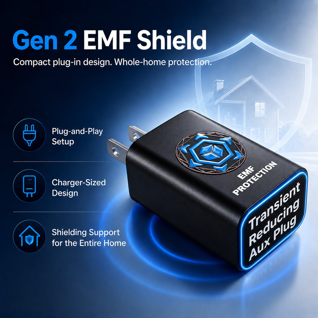 EMP & EMF Shield for Home (Gen 2) | Whole House Electromagnetic Pulse & Field Protection Device | 2000 Sq Ft Coverage | Compact & Sleek Design | Plug-in Installation for Inverter, Generator & Outlets