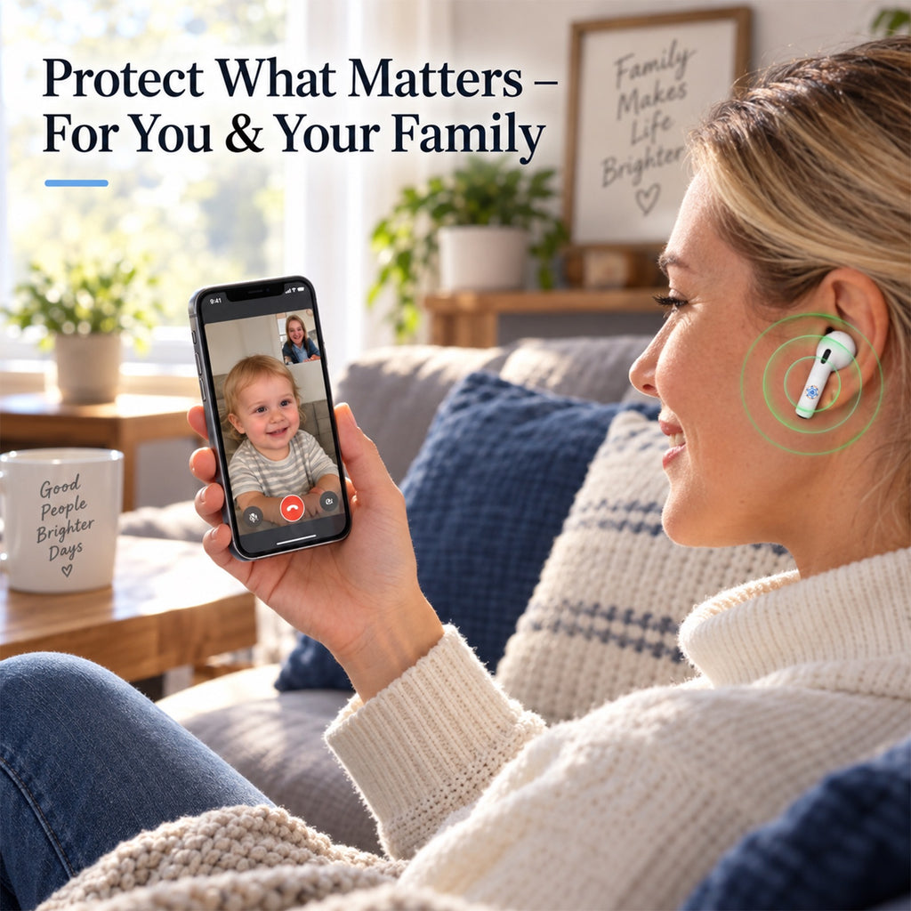 EMF Blocker for Headphones – Lab Tested EMF Shield Sticker for AirPods, Wireless Earbuds (5mm-8mm Size Fit) – Reduce Electromagnetic Wave from Cell Phone & Devices, Made in USA (White, 1 Pair) (White)