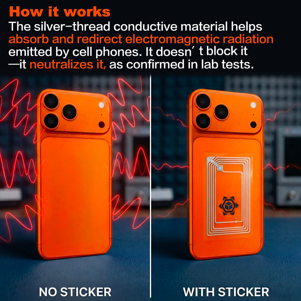 EMF Blocker for Cell Phone – Zero Signal Interference EMF Protection Sticker for iPhone, Samsung Galaxy & Laptops – 5G Wi-Fi Radiation Shielding Chip for Pregnant Women, Kids & Tech Users