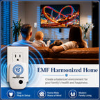 EMF Protection – Whole House Plug-in Device for Home & Office, Covers Up to 3,000 Sq Ft,Compact Outlet Design,Travel Ready (Medium)