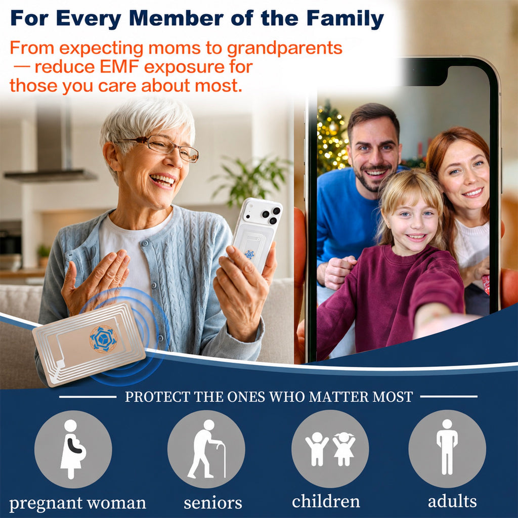 EMF Blocker for Cell Phone – Zero Signal Interference EMF Protection Sticker for iPhone, Samsung Galaxy & Laptops – 5G Wi-Fi Radiation Shielding Chip for Pregnant Women, Kids & Tech Users