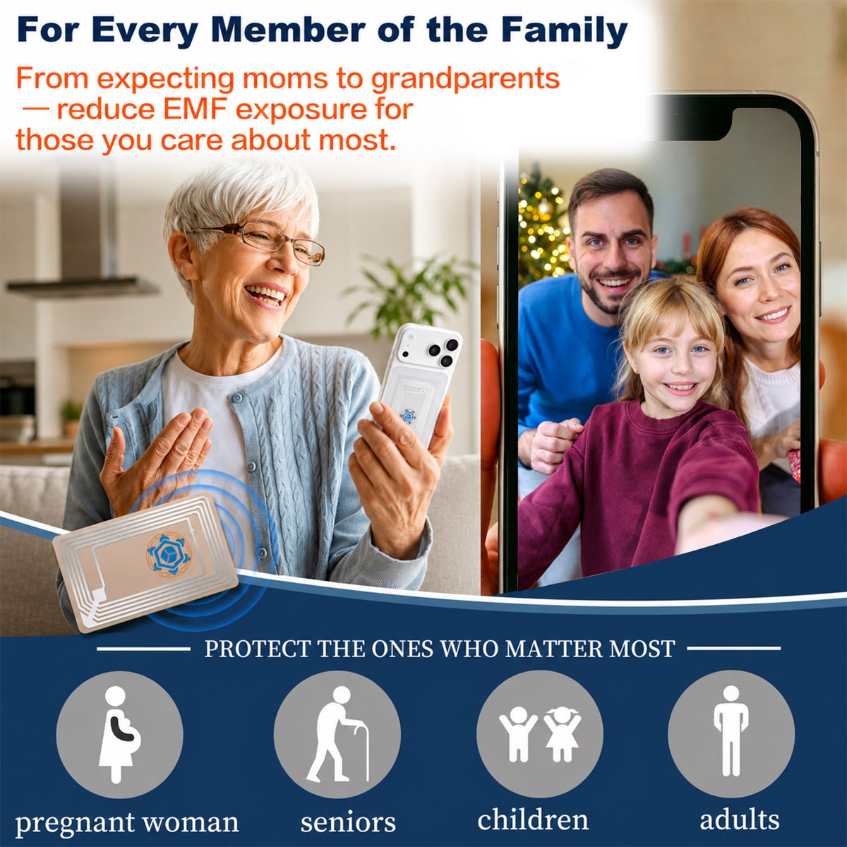 EMF Blocker for Cell Phone – Zero Signal Interference EMF Protection Sticker for iPhone, Samsung Galaxy & Laptops – 5G Wi-Fi Radiation Shielding Chip for Pregnant Women, Kids & Tech Users