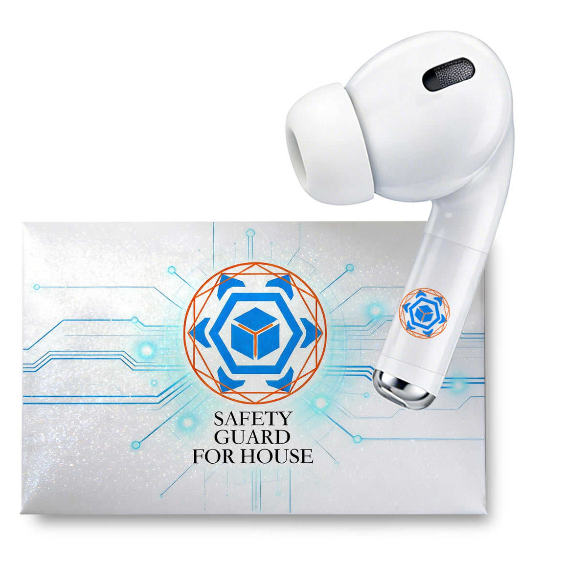 EMF Blocker for Headphones – Lab Tested EMF Shield Sticker for AirPods, Wireless Earbuds (5mm-8mm Size Fit) – Reduce Electromagnetic Wave from Cell Phone & Devices, Made in USA (White, 1 Pair) (White)