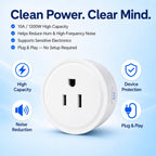 Ground Loop Hum Eliminator & Dirty Electricity Filter– Reduce EMI/RFI Noise, for Audio/Speaker/Home Appliance, High-Capacity 1200W Plug- 10A  AC EMI Filter